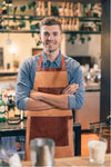 Florence Leather Suede Apron -  Saddle Brown