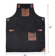 Turin Leather Canvas Apron – Durable & Water-Resistant