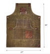 Leather Canvas Apron - Seaweed Green