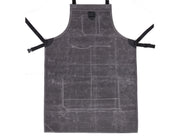 Arucas Leather Canvas Apron - Stress Grey