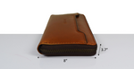 Kenora Leather Clutch Bag - Pecan Brown