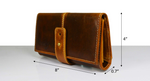 Barrie Leather Clutch Wallet - Caramel Brown