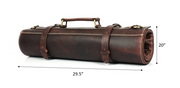 Arizona Leather Knife Roll 10 Slot - Walnut Brown
