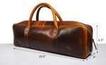 Irvine Leather Knife Roll Bag - Walnut Brown