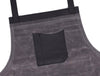 Arucas Leather Canvas Apron - Stress Grey