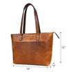 Leather Myra Tote Bag - Tan Brown