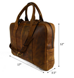 Picton Leather Office Bag - Caramel Brown