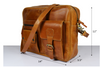 Elgin Leather Portfolio Bag - Caramel Brown
