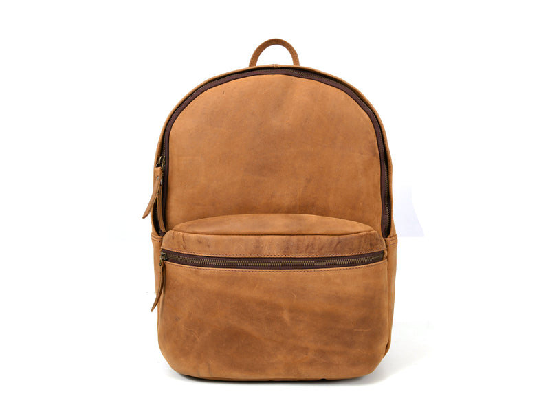 Tolredo Leather Travel Backpack - Walnut Brown