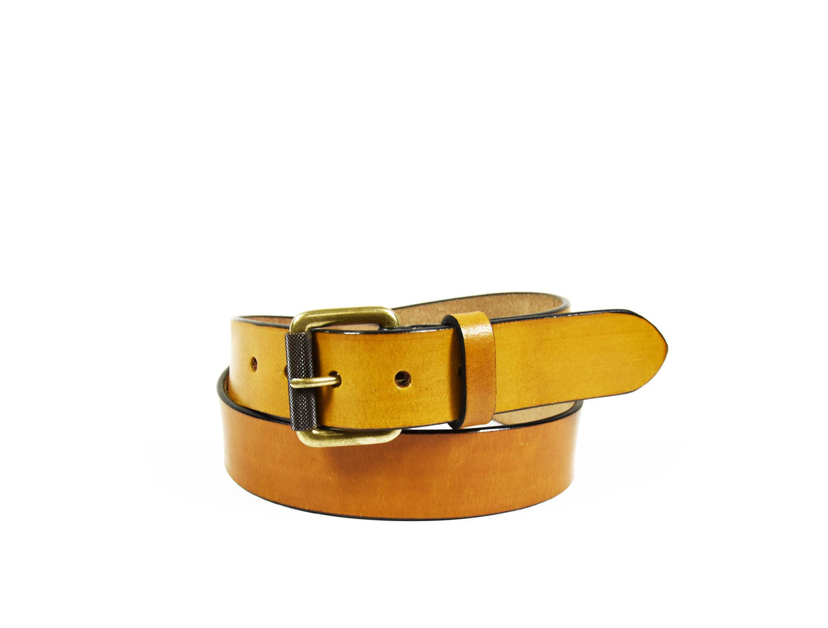Tolredo Men's Genuine Leather  Belts - Caramel Brown