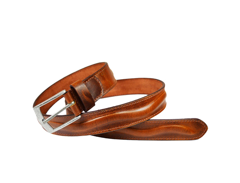 Tolredo Men's Genuine Leather  Fashion Belts  - Caramel  Brown