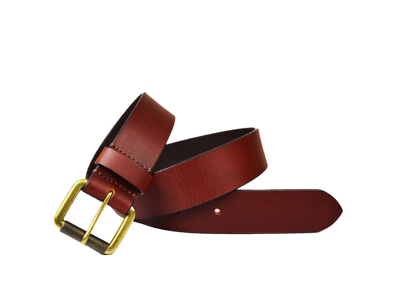 Tolredo Men's Genuine Leather  Belts - Pecan Brown