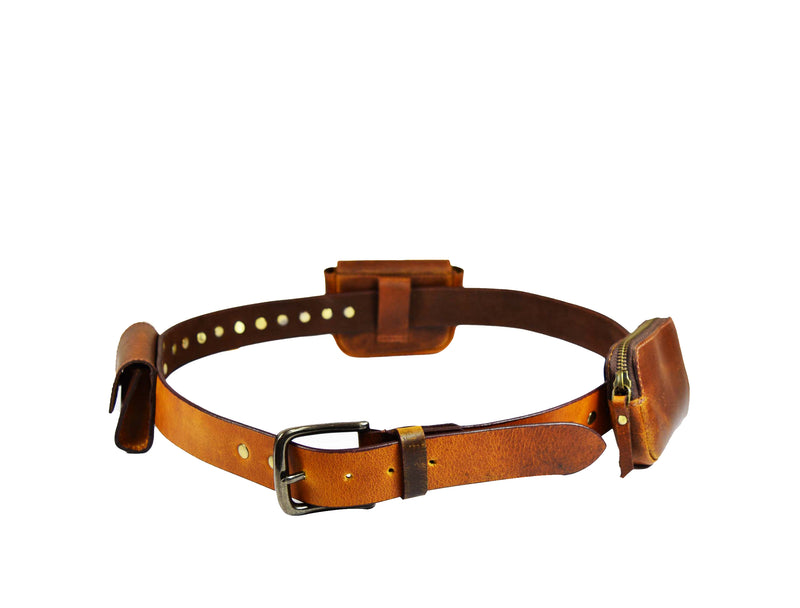 Tolredo Men's Genuine Leather  Fashion Belts - Caramel Brown