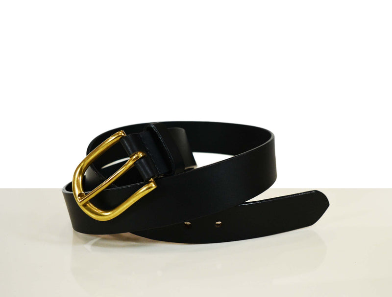 Tolredo  Genuine Leather  Belts - Raven Black