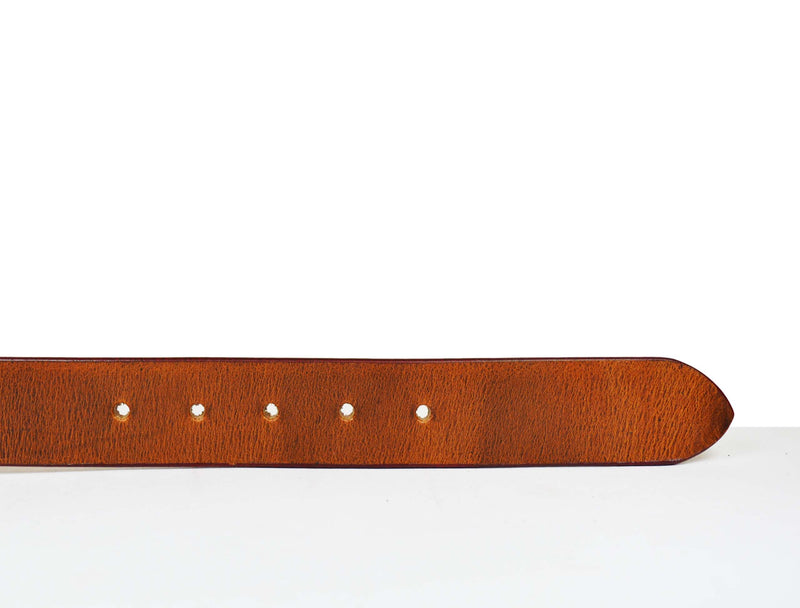Tolredo Men's Genuine Leather Dress Belts  - Caramel Brown