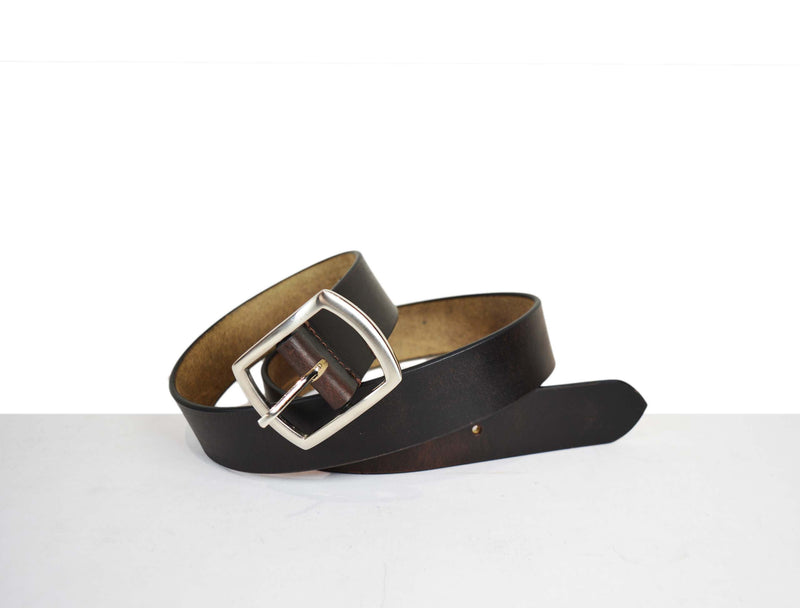 Tolredo Men's Genuine Leather Dress Belts  - Walnut