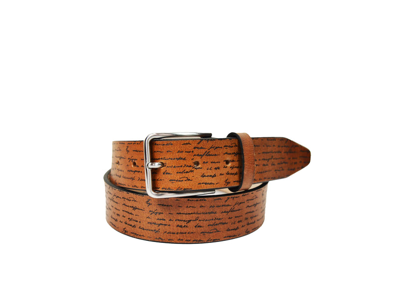 Tolredo Men's Genuine Leather  Fashion Belts - Caramel Brown