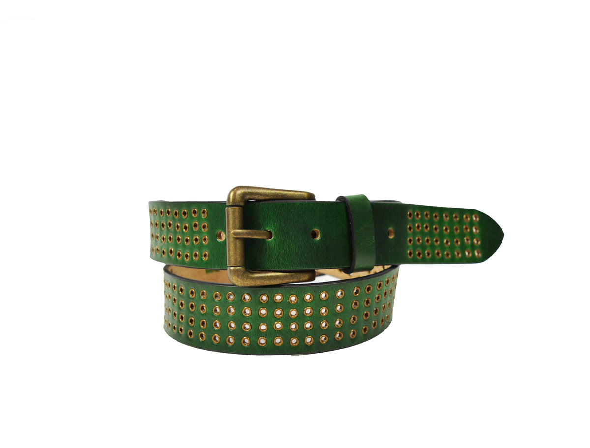 Tolredo Men's Genuine Leather  Fashion Belts  - Fossil Green