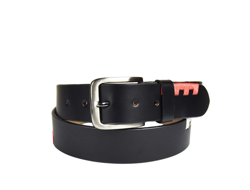 Tolredo Leather Belts for Men - Raven Black