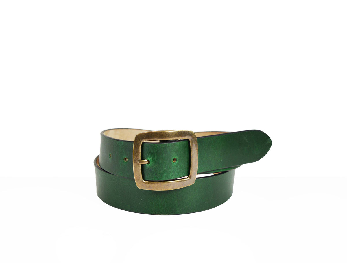 Tolredo Leather Belts for Men - Green