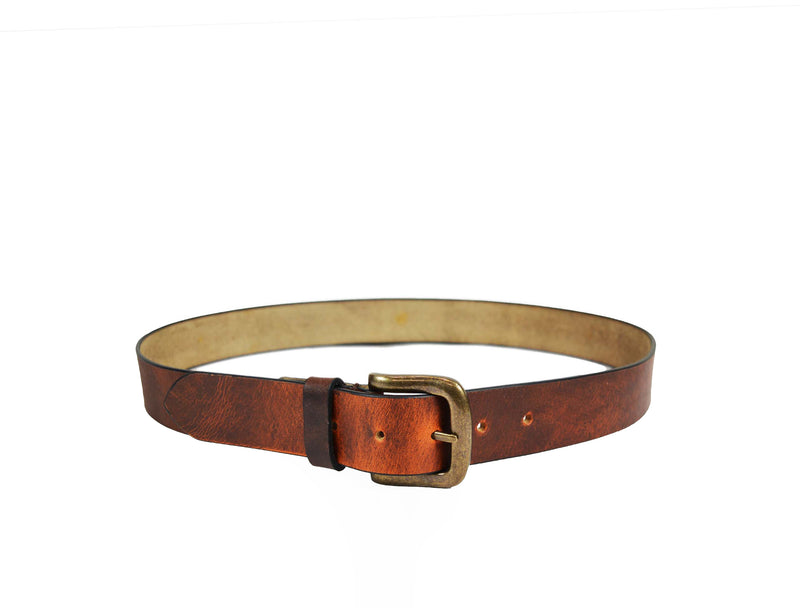 Tolredo Leather Belts for Men - Caramel Brown