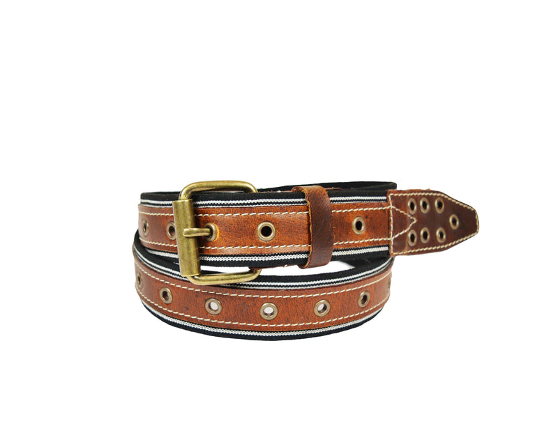Tolredo Men's Genuine Leather Fashion Belts - Caramel Brown