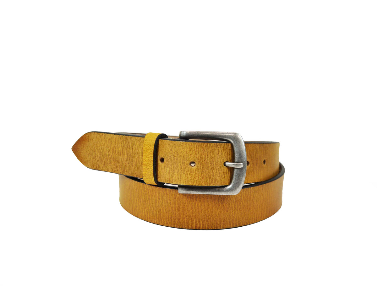 Tolredo Leather Belts for Men - Ochre Brown
