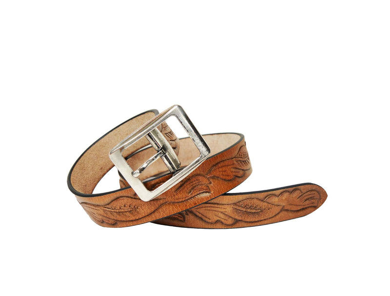 Tolredo Men's Genuine Leather Fashion Belts - Caramel Brown