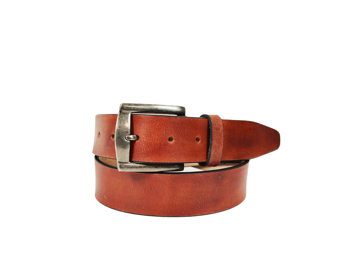 Tolredo Men's Genuine Leather  Belts  - Caramel Brown