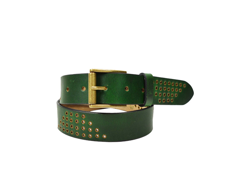 Tolredo Men's Genuine Leather Fashion Belts - Fossil Green