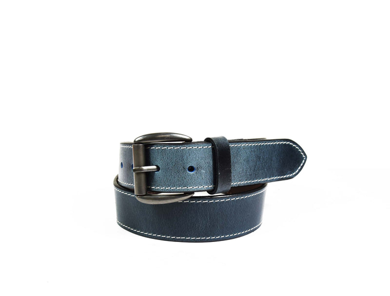 Tolredo Leather Belts for Men - Blue