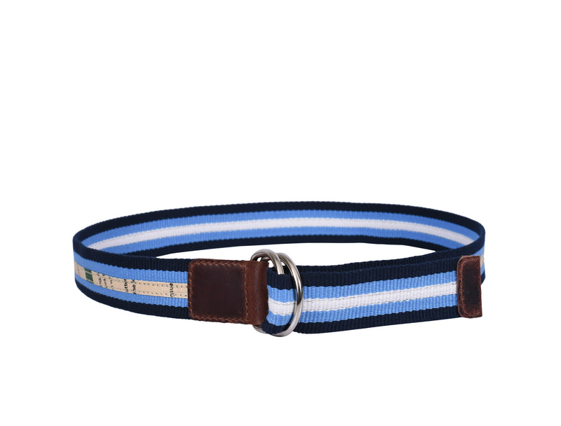 Tolredo Leather Canvas Webbing Belts for Men - Blue