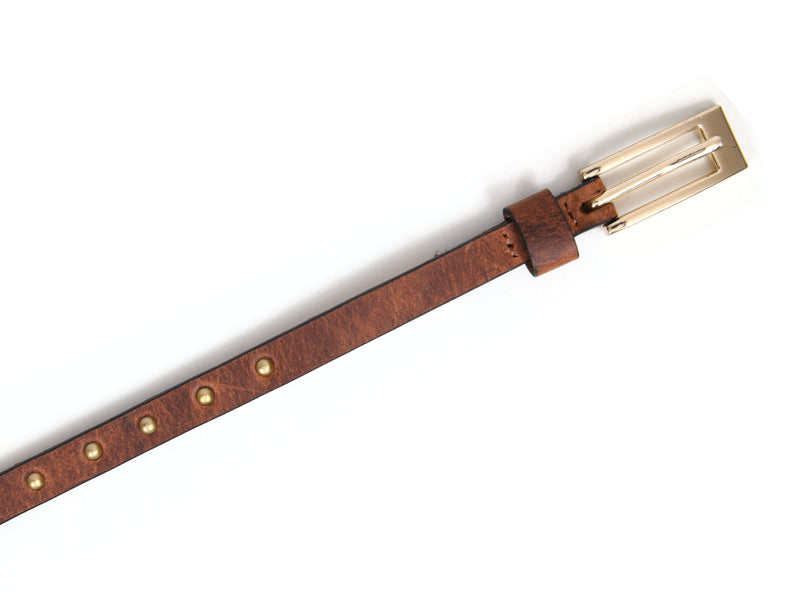 Tolredo Men's Genuine Leather Fashion Belts  - Caramel Brown