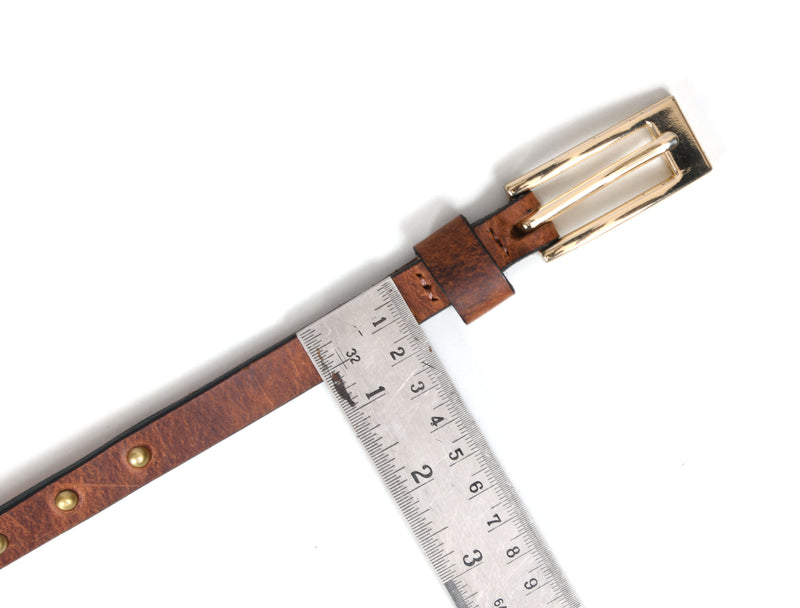Tolredo Men's Genuine Leather Fashion Belts  - Caramel Brown