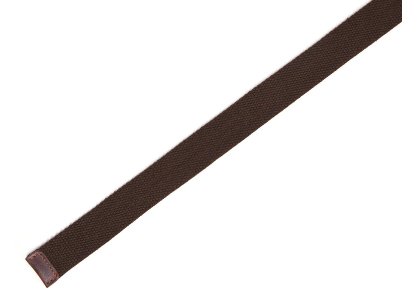 Tolredo Leather Canvas Webbing Belts for Men - Walnut