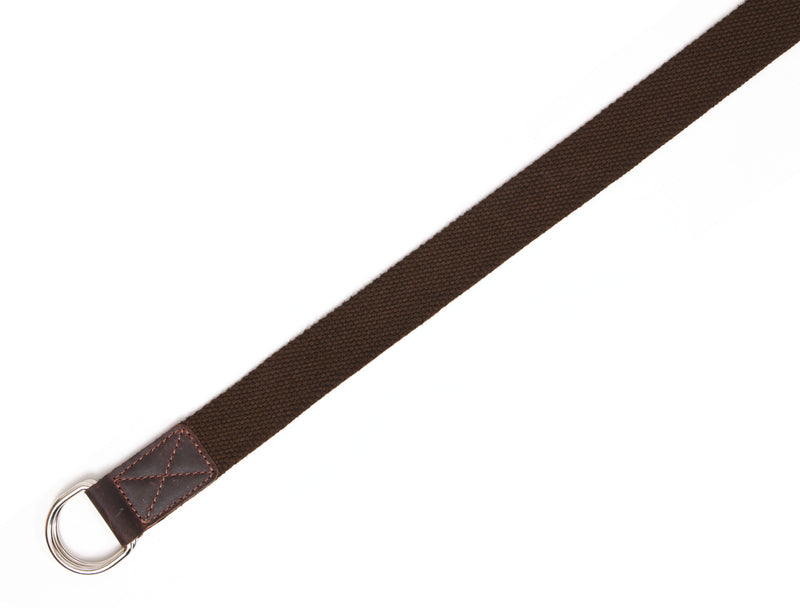 Tolredo Leather Canvas Webbing Belts for Men - Walnut