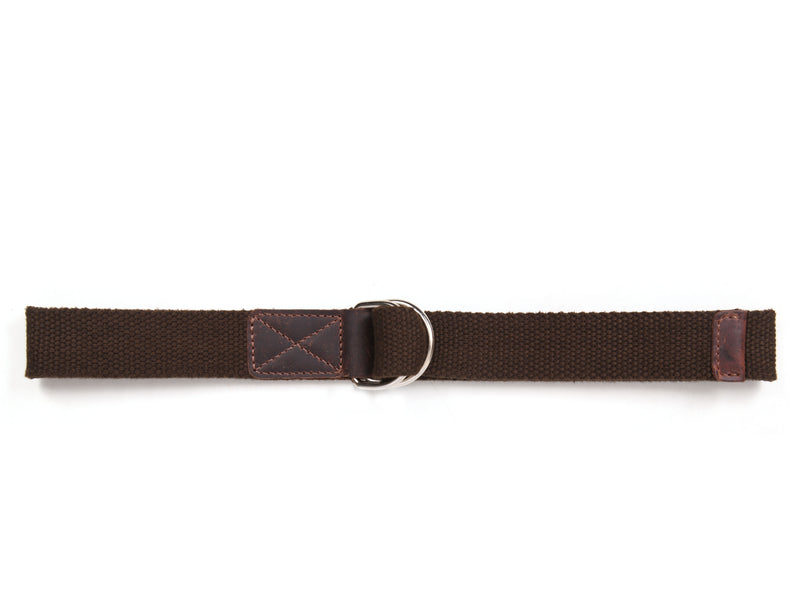 Tolredo Leather Canvas Webbing Belts for Men - Walnut