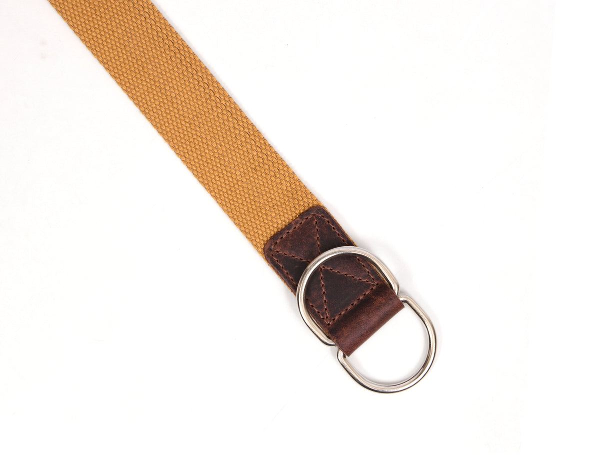 Tolredo Leather Canvas Webbing Belts for Men - Caramel