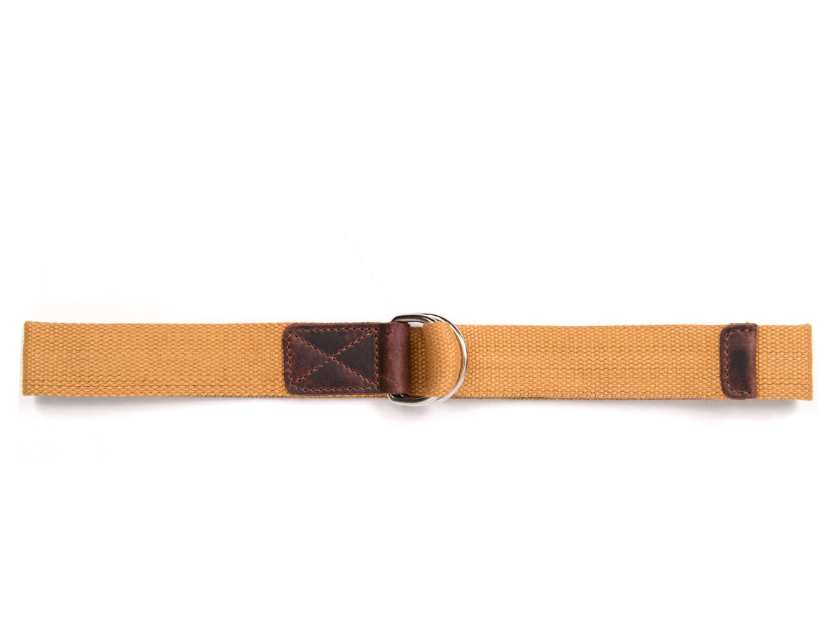 Tolredo Leather Canvas Webbing Belts for Men - Caramel