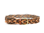 Tolredo Leather WOVEN BRAID  Belts for Men - Caramel