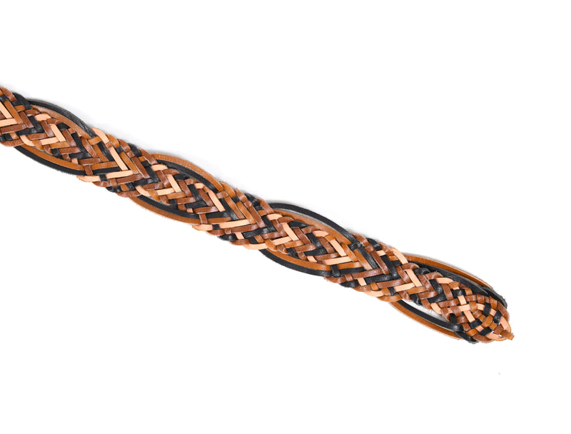 Tolredo Leather WOVEN BRAID  Belts for Men - Caramel