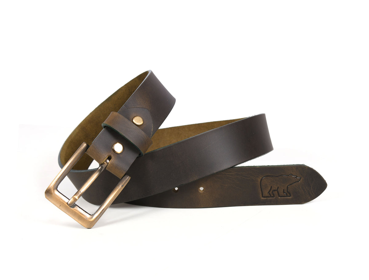 Tolredo Men's Genuine Leather  Fashion Belts  - Walnut Brown