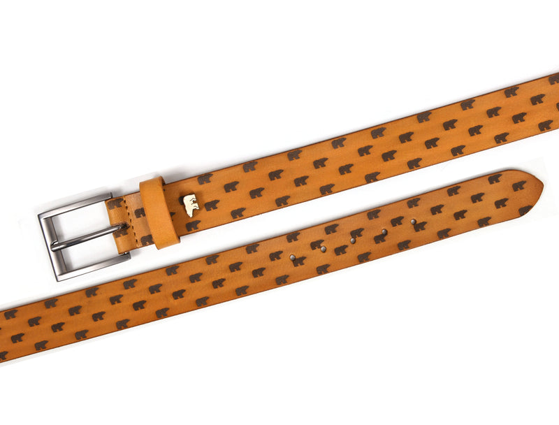 Tolredo Men's Genuine Leather Fashion Belts - Caramel Brown