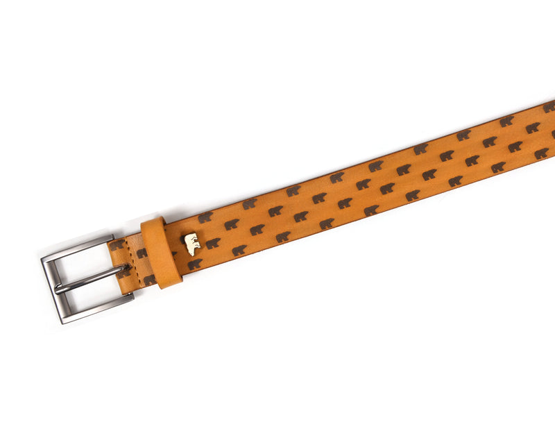 Tolredo Men's Genuine Leather Fashion Belts - Caramel Brown