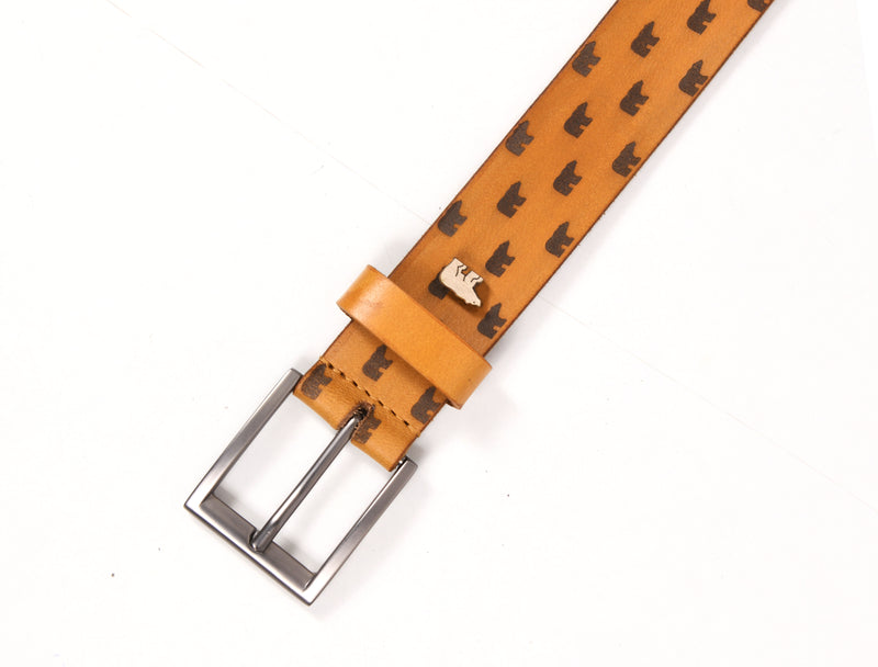 Tolredo Men's Genuine Leather Fashion Belts - Caramel Brown