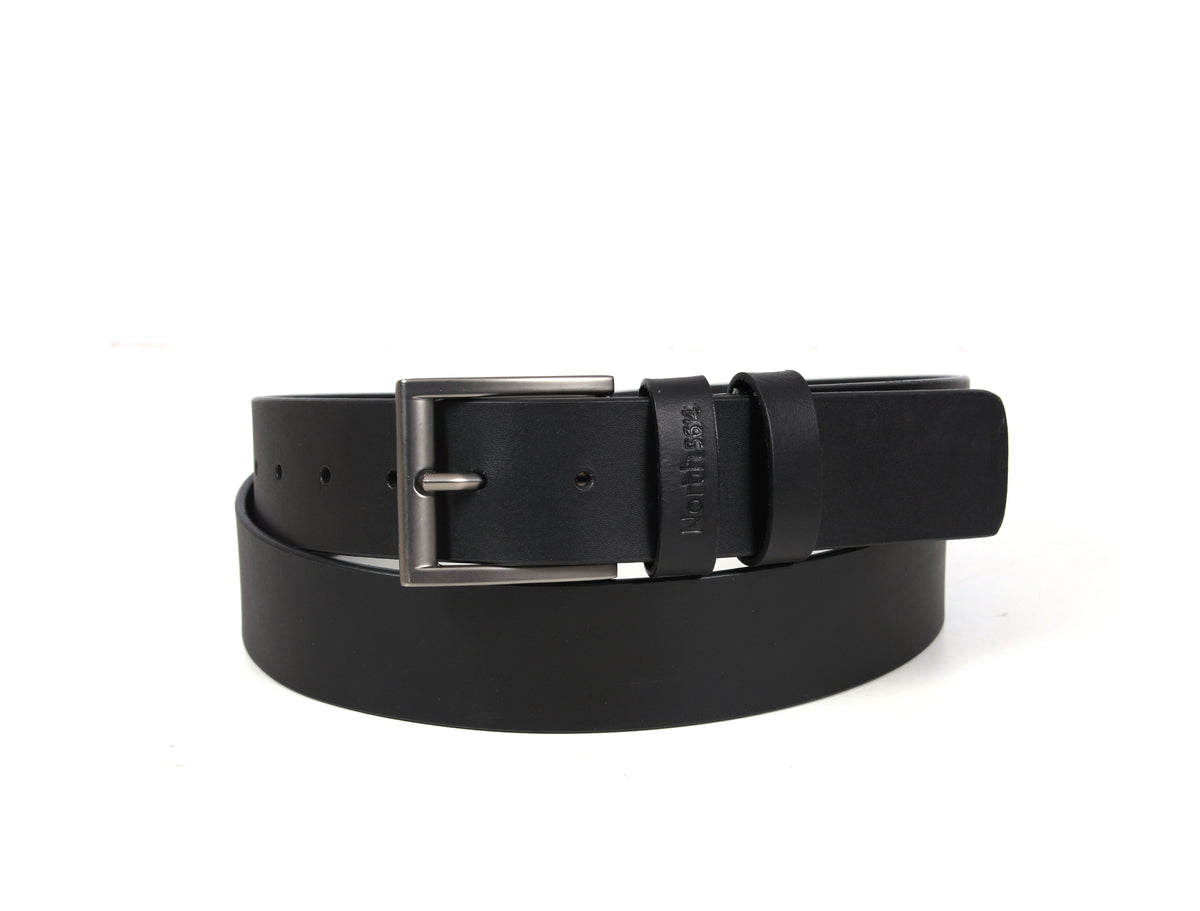 Tolredo Genuine Leather Dress Belts - Raven Black