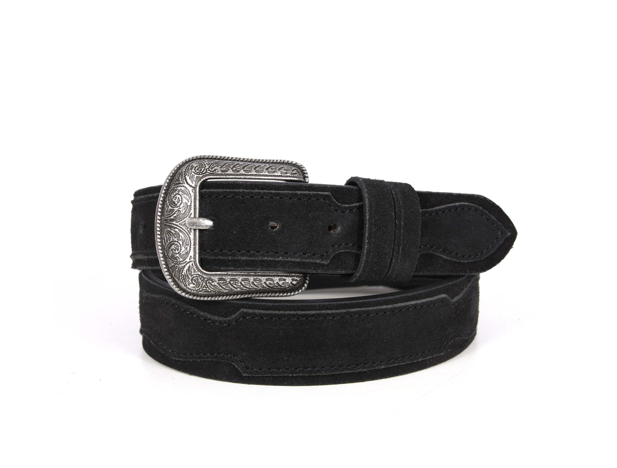 Tolredo Men's Genuine Leather  Fashion Belts -Raven Black