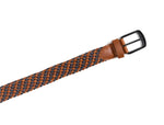 Tolredo Leather WOVEN BRAID  Belts for Men- Pecan