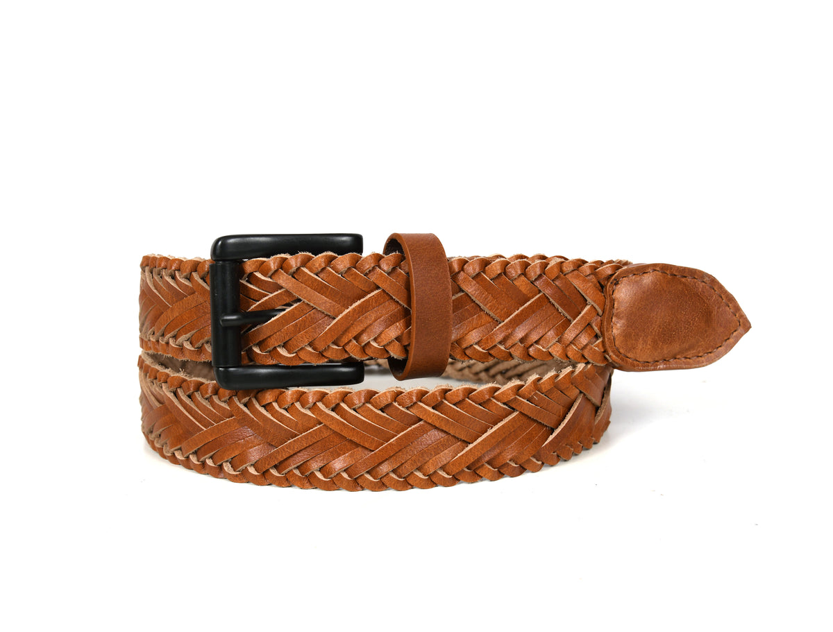 Tolredo Men's Genuine Leather Fashion Belts - Caramel Brown