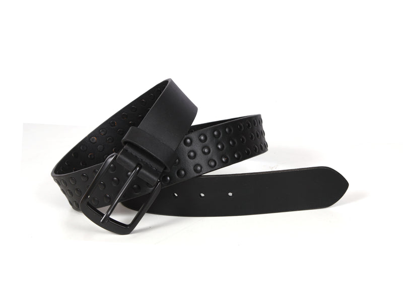 Tolredo Men's Genuine Leather  Fashion Belts - Raven Black